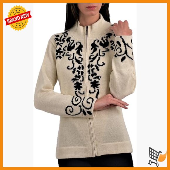 Women's Alpaca Zip Cardigan 100% Baby Alpaca Zipper Closure Regular Fit